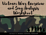 Vietnam War Overview and Song Analysis Worksheet