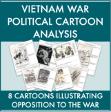 Vietnam War Political Cartoon Analysis Worksheets/Activity