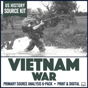 Preview of Vietnam War Primary Sources Activities 6-Pack Print & Digital
