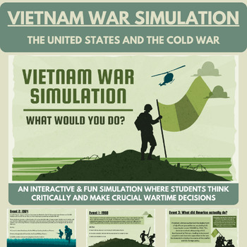 Preview of Vietnam War Simulation: US & the Cold War Fun Activity - No Prep History Lesson