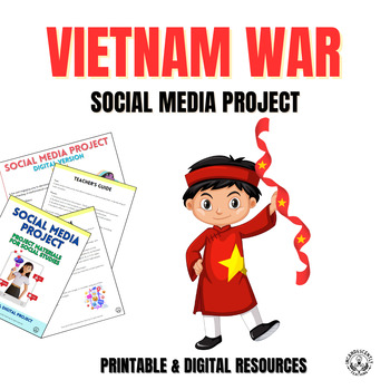 Preview of Vietnam War Social Media Project with Digital Resources: Grades 6-12