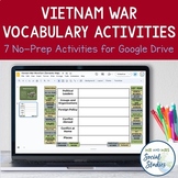 Vietnam War Vocabulary Activities for Google Drive