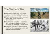 Vietnam War in 2 Days PPT w/ Cornell Notes and Activities BUNDLE