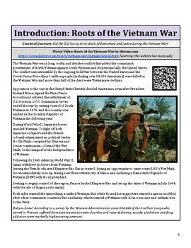 Preview of Vietnam War’s Effect at Home Inclusive Jigsaw Cooperative Activity & DBQ