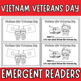 Vietnam war veterans day Mini Book for Emergent Readers • 