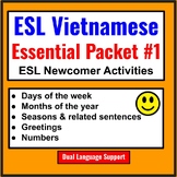 Vietnamese-English ESL Newcomer Activities-Essential Packe