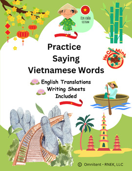 Preview of Vietnamese English Practice Reading Words Colorful Real Life Photos