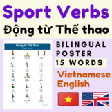 Vietnamese SPORT VERBS Poster | SPORT VERB Vietnamese post