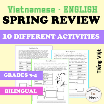 Preview of Vietnamese Spring Activities Reading Comprehension Passages 3th 4th Grade ESL