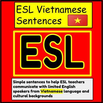 Preview of Vietnamese to English ESL Sentences: ESL Newcomer Activities - Rapid Speaking