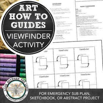 Preview of Viewfinder Template: Elementary, Middle, or High School Art Activity, Sub Plan