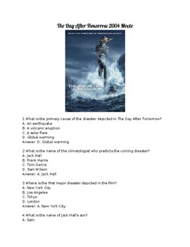 Preview of Viewing Guide for the 2004 Movie "The Day After Tomorrow"
