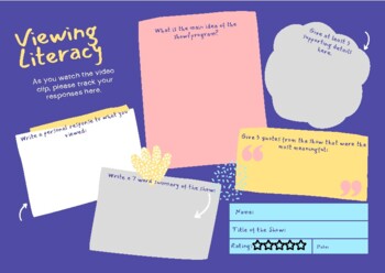 Preview of Viewing Literacy Reflection Guide