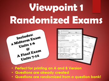 Preview of Viewpoint 1 Randomized Exams - ESL Practice
