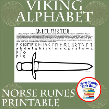 Preview of Viking Alphabet Norse Runes Learning Activity