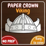 Viking Helmet Paper Crown Printable Coloring Craft Activit