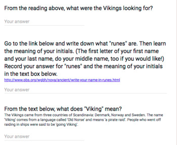 Preview of Viking/Norse Mythology Web Quest