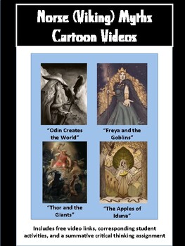 Preview of Viking (Norse) Myths Cartoon Bundle:  In-Person, Online, or Distance Learning