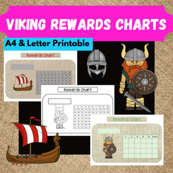 Preview of Viking Rewards Charts A4 & Letter Printables