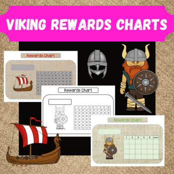 Preview of Viking Rewards Charts With TPT Digital Activity - Back to School 
