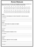 Viking Runes Riddles Worksheet