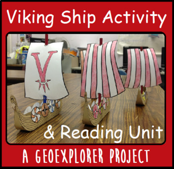 Preview of Viking Ship Interactive Distance Learning Geoexplorers Reading Project Vikings