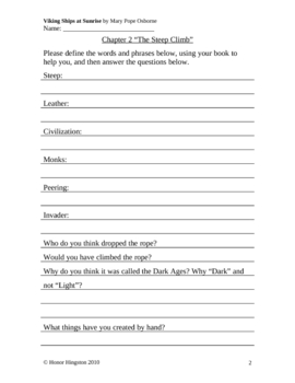 vocabulary unit worksheet 3 Tree House Viking #15 Worksheets at (Magic Sunrise Ships