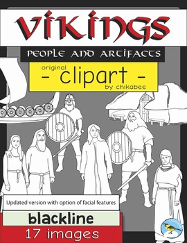 Preview of Vikings Clip Art: People and Artifacts (BLACKLINE ONLY)