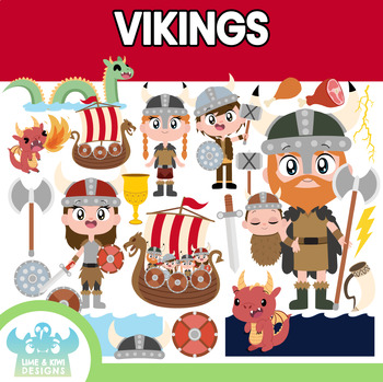 Preview of Vikings Clipart (Lime and Kiwi Designs)