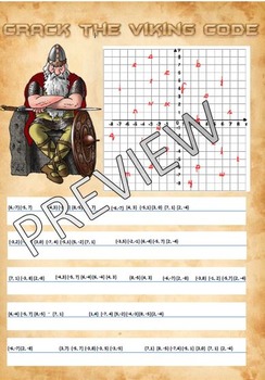 Preview of Vikings Coordinated Code Breaker Activity Worksheet differentiated