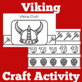 Viking Vikings | Craft Activity Worksheet Preschool Kinder