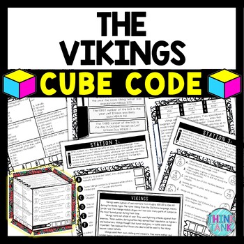 Preview of Vikings Cube Stations - Reading Comprehension Activity - Age of Exploration
