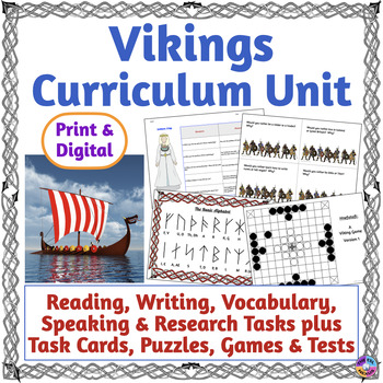 Preview of Vikings - Viking Age Explorers, Rulers, Places, Gods, Goddesses Curriculum Unit