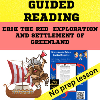 Preview of Vikings - Erik the Red Exploration and Settlement of Greenland Guided Reading