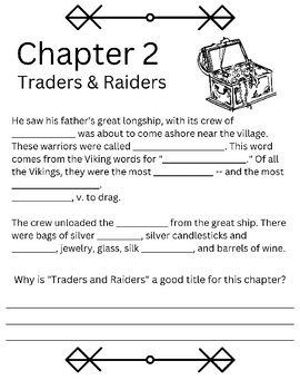 Preview of Vikings Notes-As-You-Read Chapter 2 for CK History 3rd Grade