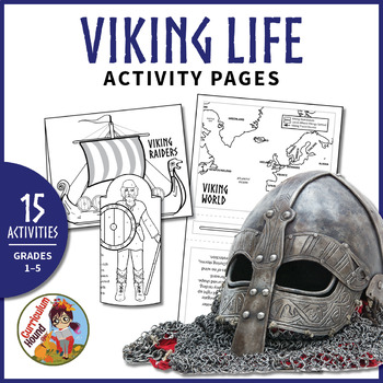 Preview of Vikings - Viking Life Activity Pages | Unit Study, Worksheets