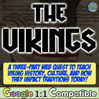 Preview of Vikings Web Quest | 3 Part Webquest on Viking History, Culture, + Influence!