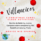 Villancicos---3 Spanish, Christmas-Carol cloze (fill-in-th