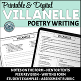 Villanelle - Poetry Writing - Poem Writing Form to Guide Process
