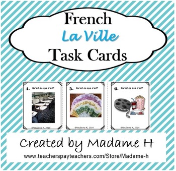 Preview of Ville Vocabulary Practice Activity in French