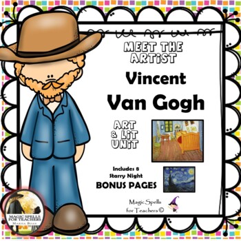 Preview of Vincent Van Gogh Activities - Famous Artist Biography Art Unit - Starry Night