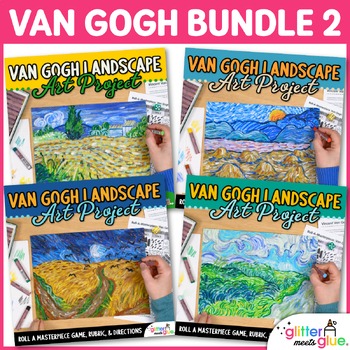 Preview of Vincent Van Gogh Art Projects: Step By Step Roll A Dice Games for Middle School