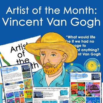 Preview of Vincent Van Gogh Artist of the Month Art Activity and Bulletin Board Display