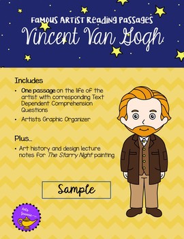 Preview of Vincent Van Gogh Reading Passage with Comprehension Questions