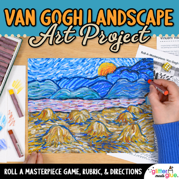 Preview of Oil Pastels Projects for Intermediate Art: Van Gogh Lesson & No Prep Sub Plans