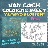 Vincent Van Gogh - SPRING - Almond Blossom - Coloring Shee
