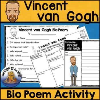 Preview of Vincent van Gogh Biography Poem Activity and Writing Paper
