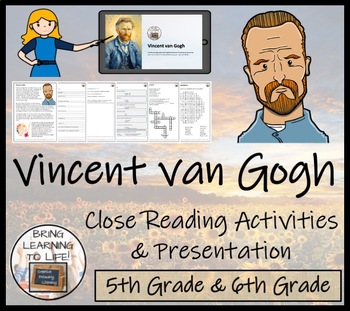 Preview of Vincent van Gogh Close Reading Comprehension Activity | 5th Grade & 6th Grade