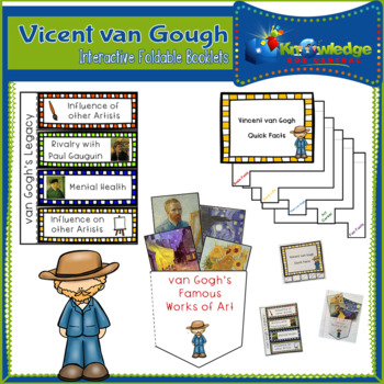 Preview of Vincent van Gogh Interactive Foldable Booklets