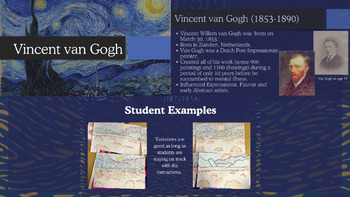 Preview of Vincent van Gogh Landscape Presentation/ Art Lesson